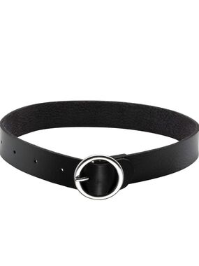 Black Choker Goth Punk Alternative Faux Leather Collar Buckle
